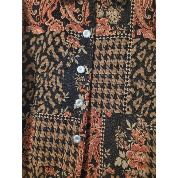 Women's Studio Works Geometric/Floral Print Size M Fall/Winter Dressy Jacket - Picture 3 of 6